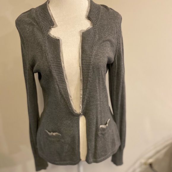 Banana Republic tuxedo style cardigan size Medium - Picture 1 of 8